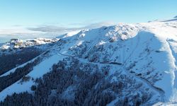 Giresun'un 1700 rakımlı Kümbet Yaylası, beyaz örtüyle kaplandı.