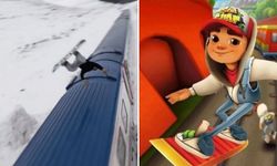 'Subway Surfers' oyunu gerçek oldu: Doğu Ekspresi’nin üzerinden atladı